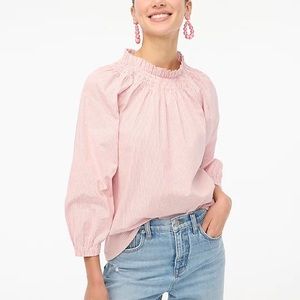 BNWT J. Crew Cotton Poplin Smocked Top